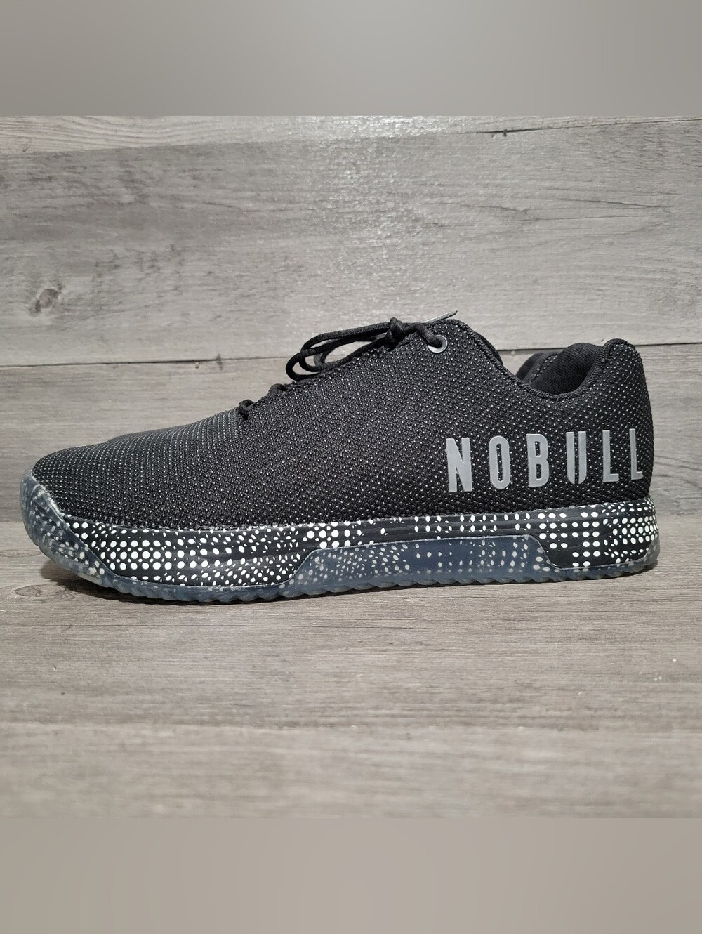 NOBULL Outwork Mens Size 12 trainers Black Speckled Superfabric - Picture 3 of 5
